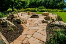Fire pit and walkway 